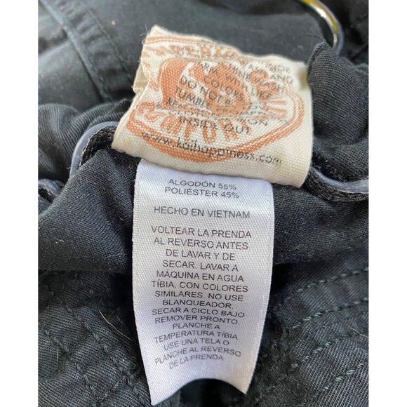 Black‎ Cargo Pants Size Large Y2K Baggy Athleisure Sporty Comfy Rave Streetwear - Picture 6 of 6